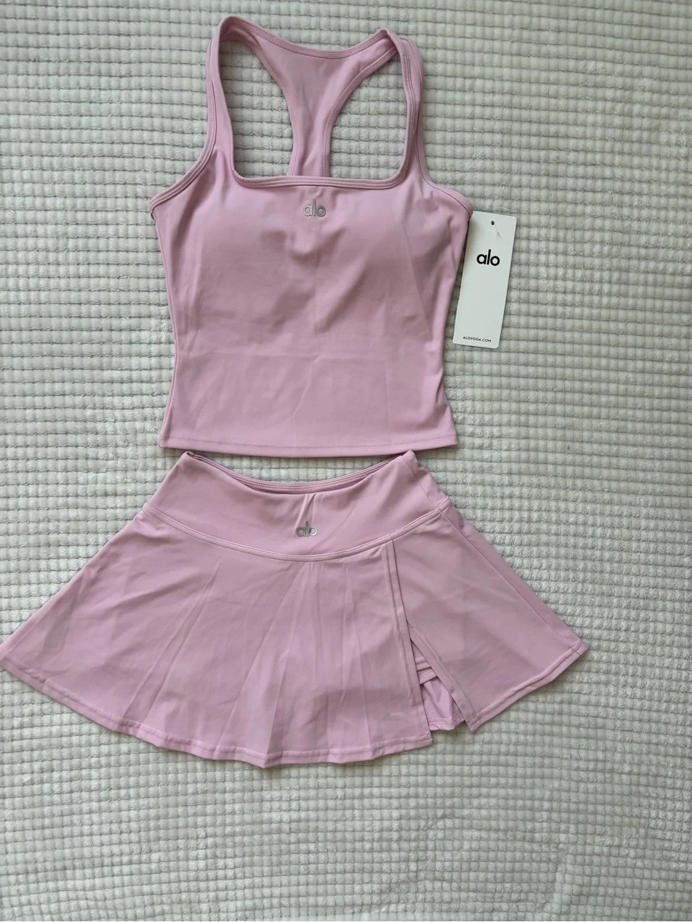 Alo Pink Athletic Tank & Skirt Set - Picture 5 of 7